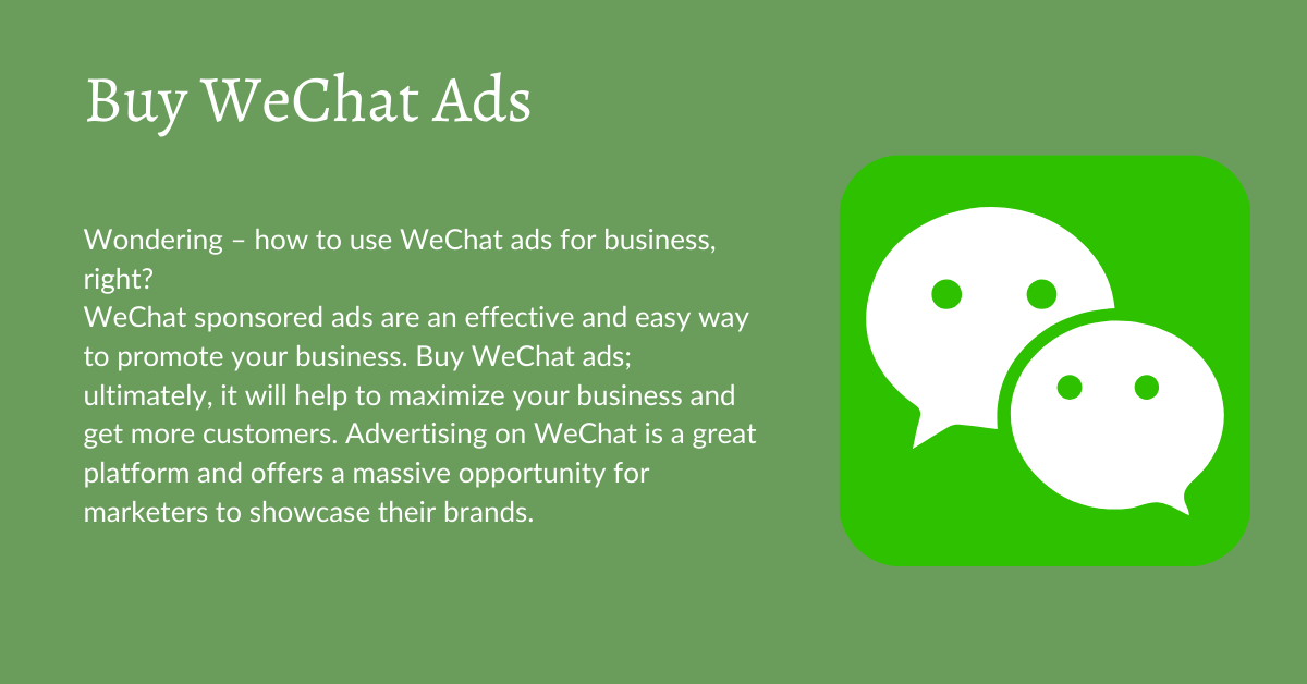Buy Wechat Ads Account